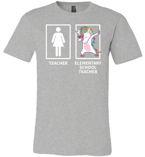 Elementary Teacher Dabbing Unicorn Canvas
