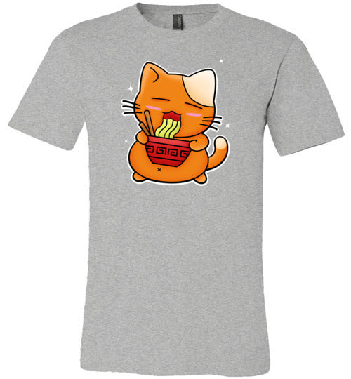 Japanese Cat Eating Noodles Canvas