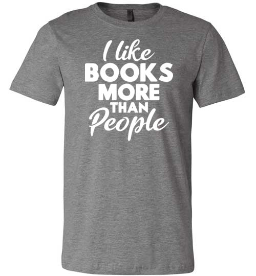 I Like Books More Than People Canvas