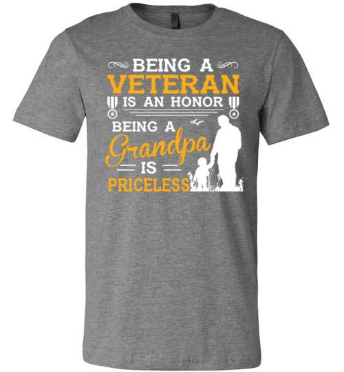 Veteran Grandpa Priceless Canvas