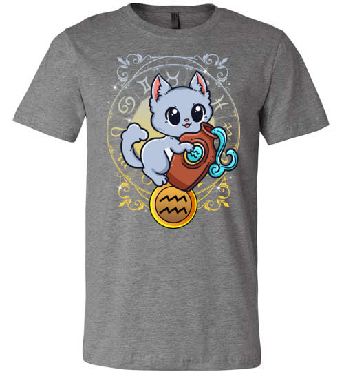 Cat Zodiac Aquarius Canvas