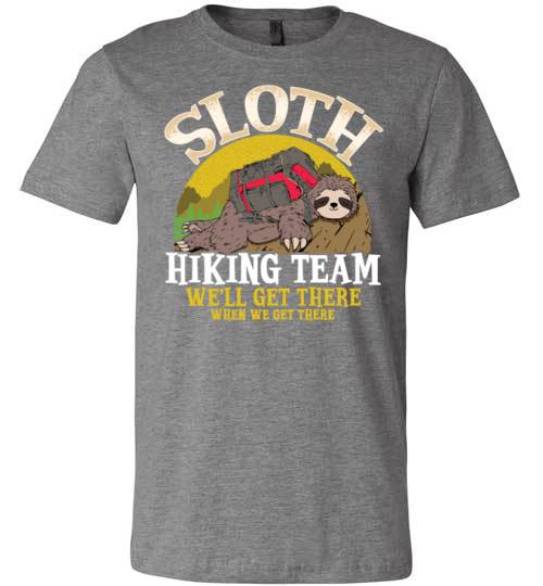 Sloth Hiking Team Canvas
