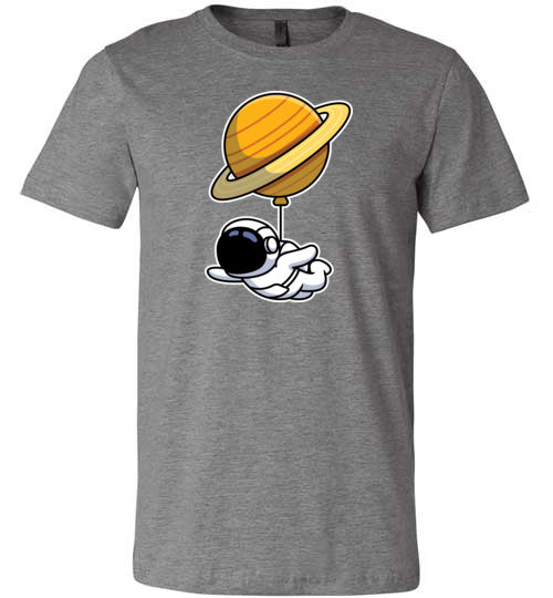 Astronaut Floating One Balloon Canvas