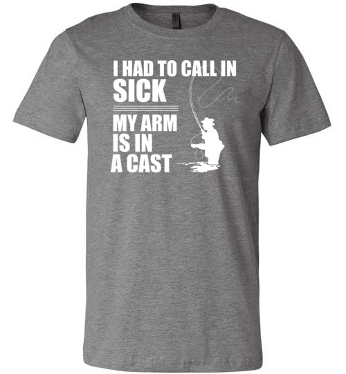 Fishing Had To Call In Sick Arm Cast Canvas