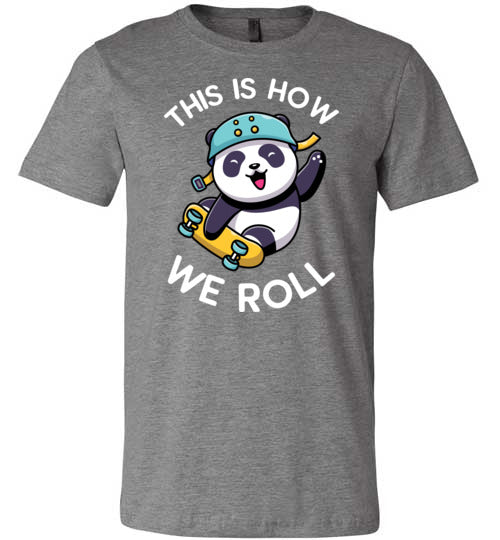 Panda Skateboard This Is How We Roll Canvas