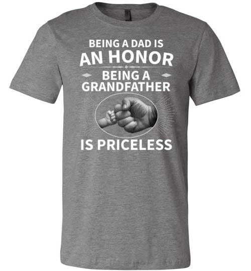 Being A Dad Is An Honor Grandfather Priceless Canvas