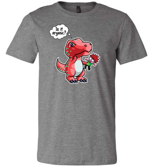 Dinosaur T-Rex Is It Organic Canvas