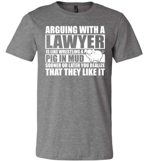 Arguing With A Lawyer Pig In Mud Canvas