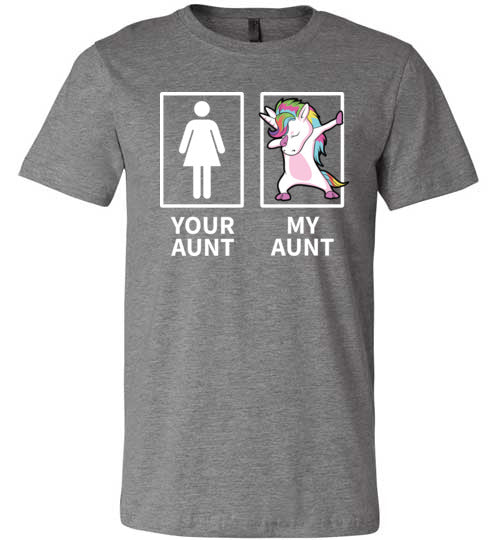 Your Aunt My Aunt Dabbing Unicorn Canvas