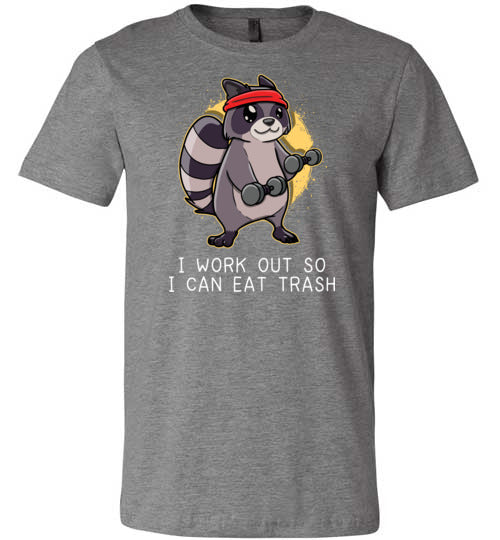 Work Out Raccoon Eat Trash Canvas