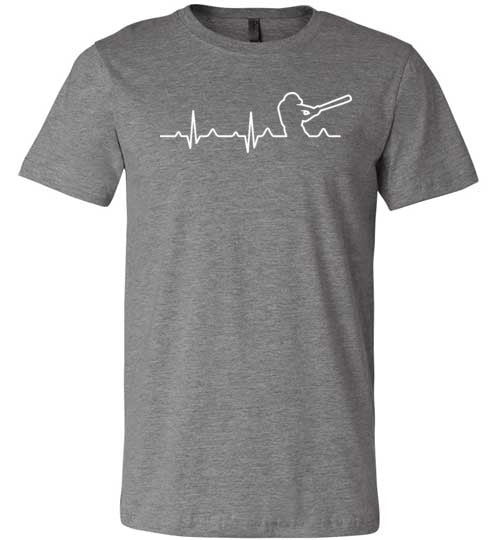 Baseball Player Heartbeat Canvas