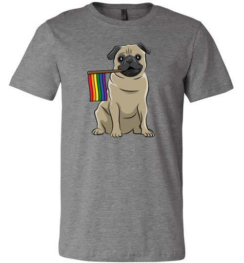 Pug LGBT Flag Canvas