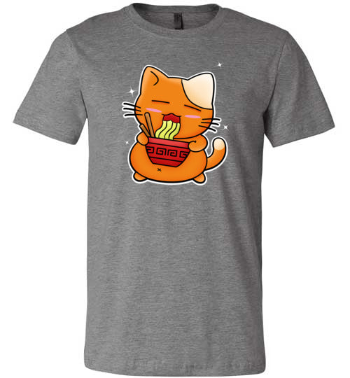 Japanese Cat Eating Ramen Canvas