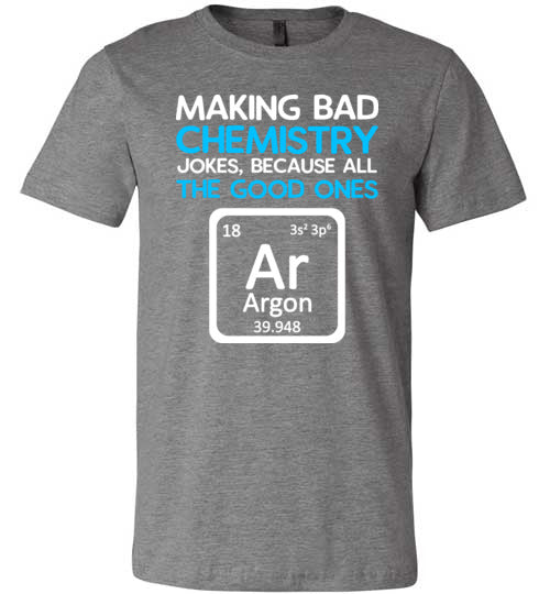 Chemistry Jokes Argon Canvas