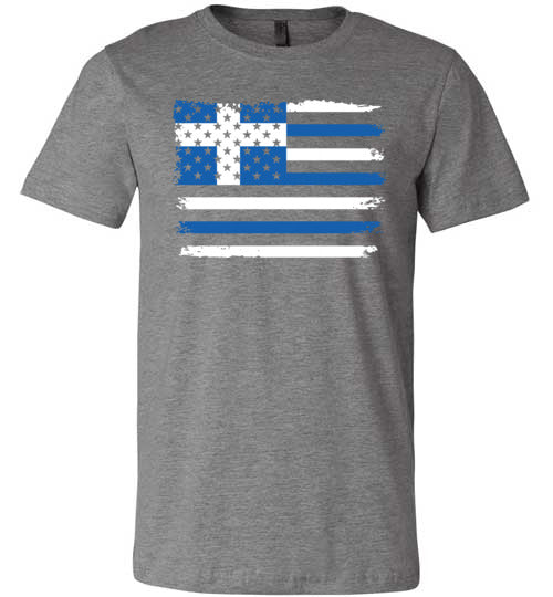 Greek American Flag Canvas