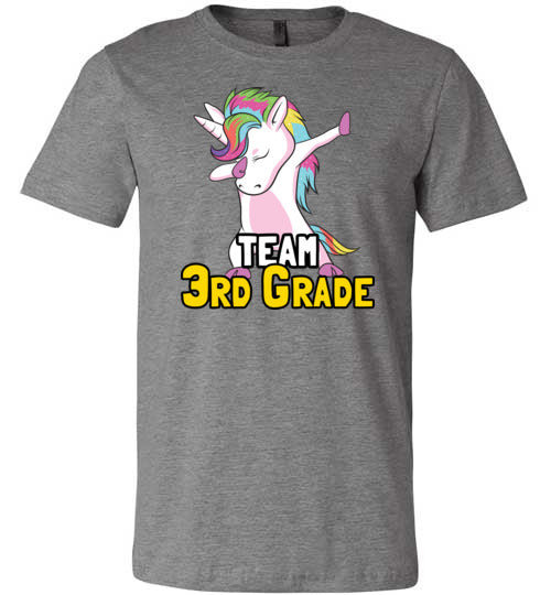 Team Third Grade Unicorn Canvas