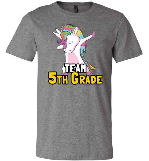 Team Fifth Grade Unicorn Canvas