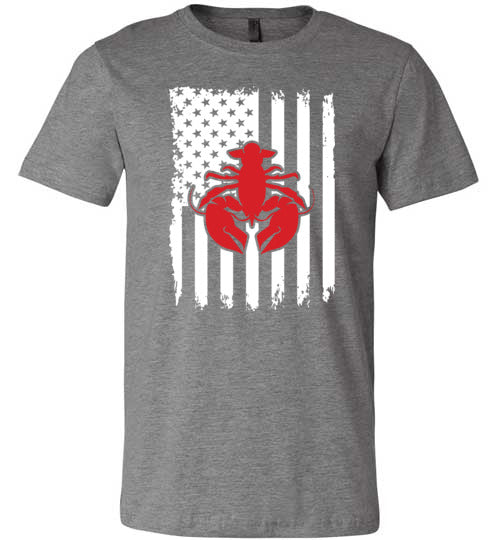 Crawfish American Flag Canvas