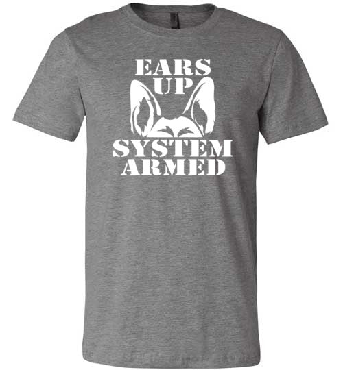 Ears Up System Armed German Shepherd Canvas