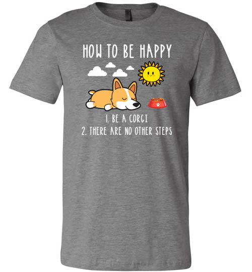 How To Be Happy Corgi Canvas