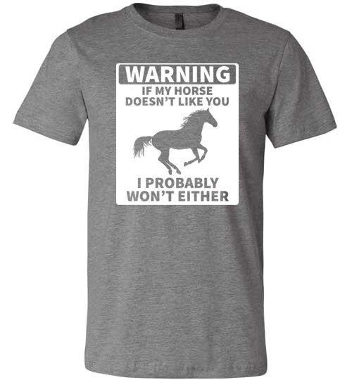 Horse Warning Canvas