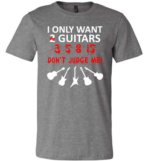 Only Want 2 Guitars Dont Judge Me Canvas