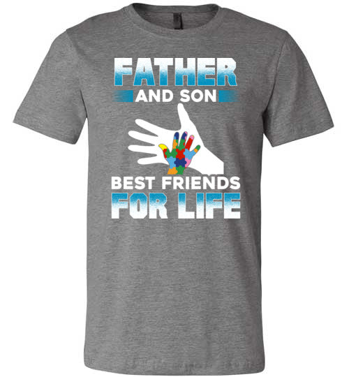Father Son Autism Best Friends Canvas