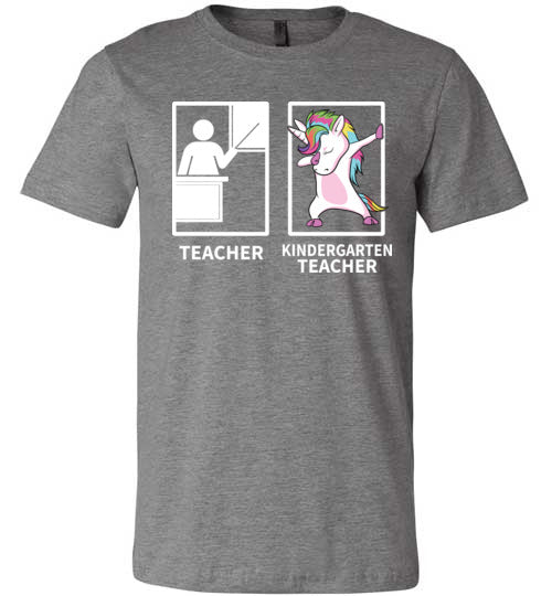 Dabbing Kindergarten Unicorn Teacher Canvas