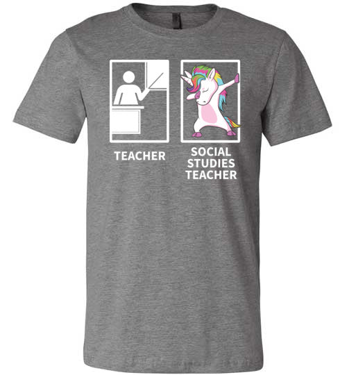 Dabbing Unicorn Social Studies Teacher Canvas