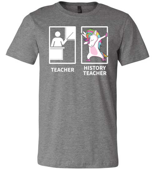 Dabbing Unicorn History Teacher Canvas