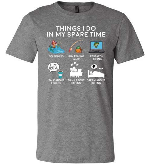 Things I Do In My Spare Time Fishing Canvas