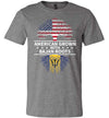 American Grown with Bajan Roots Canvas