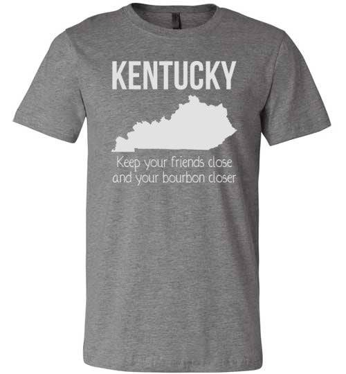 Kentucky Friends Close Bourbon Closer Canvas