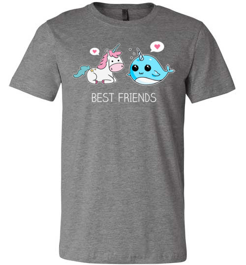 Unicorn Narwhal Best Friends Canvas