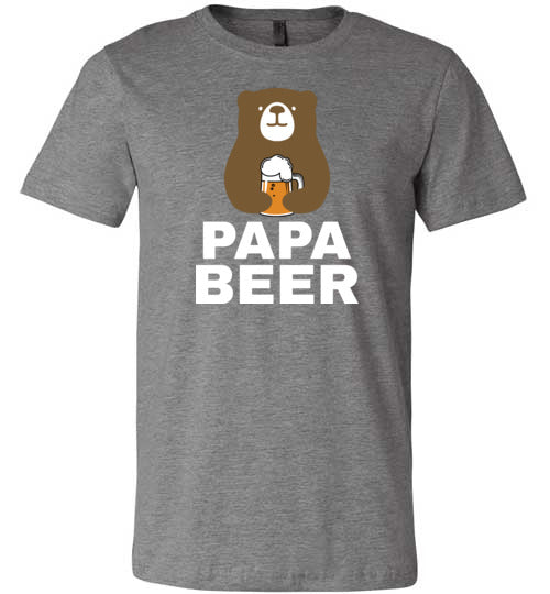 Cute Papa Beer Bear Canvas