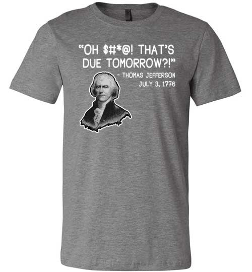 Thomas Jefferson Due Date Canvas