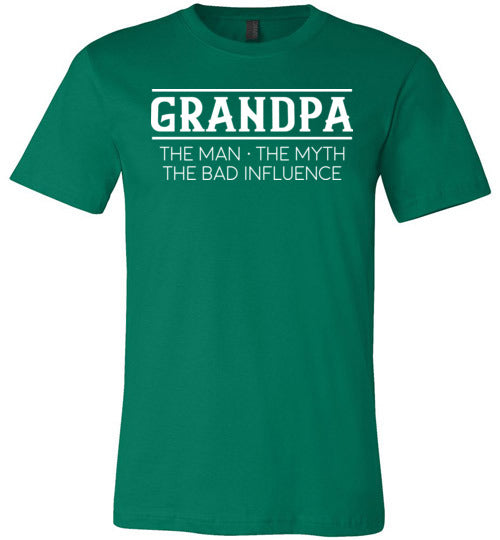 Grandpa Man Myth Bad Influence Canvas