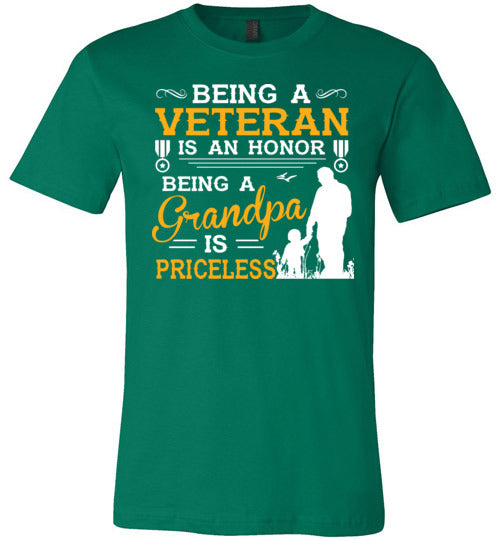 Veteran Grandpa Priceless Canvas