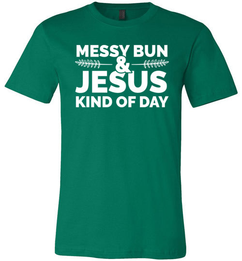 Messy Bun And Jesus Canvas