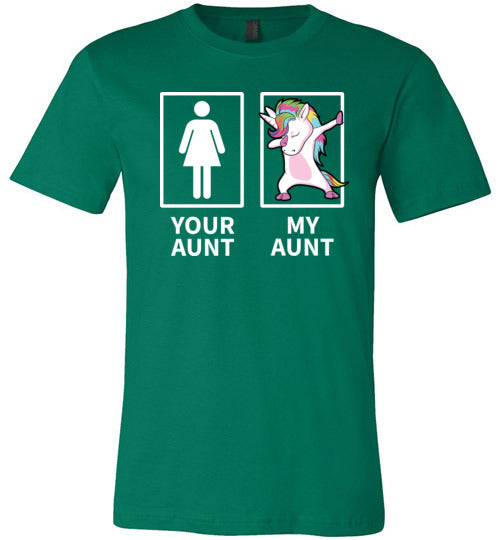 Your Aunt My Aunt Dabbing Unicorn Canvas