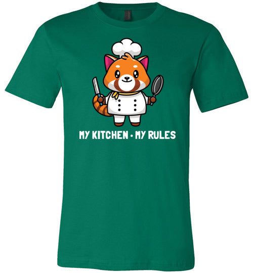 Red Panda My Kitchen My Rules Canvas