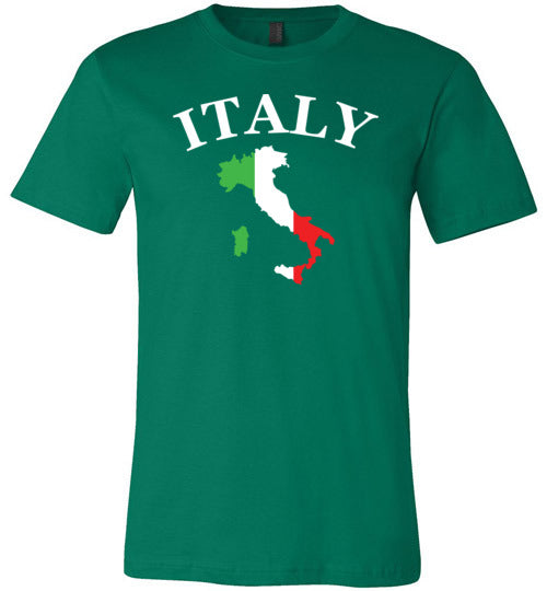 Italy Map Flag Canvas