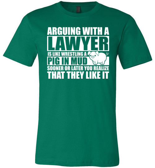 Arguing With A Lawyer Pig In Mud Canvas