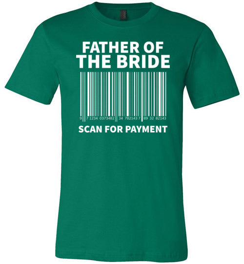 Father of the Bride Scan For Payment Canvas
