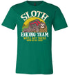 Sloth Hiking Team Canvas