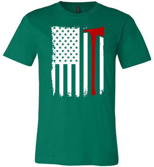 Firefighter American Flag Canvas