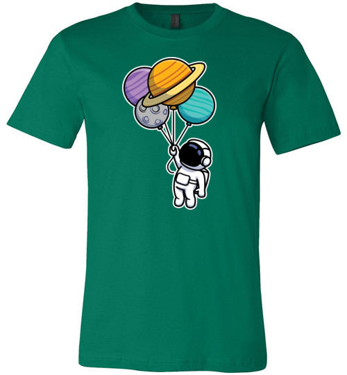 Astronaut Floating Balloons Canvas