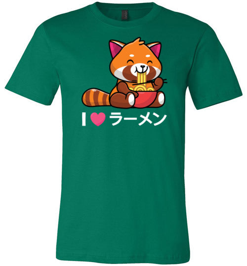 Red Panda Love Ramen Canvas