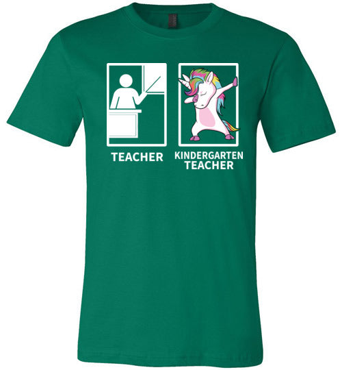 Dabbing Kindergarten Unicorn Teacher Canvas