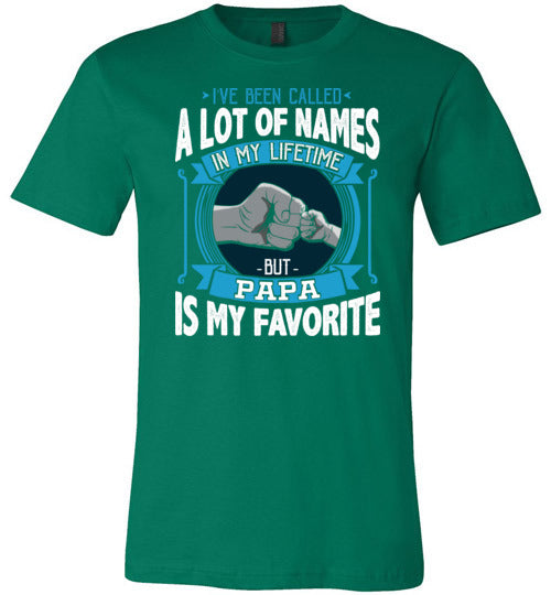 Called Names Papa Favorite Canvas